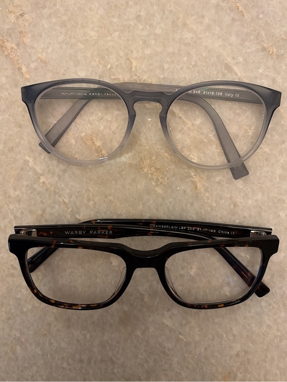 Warby Parker Glasses Two-Pair Set — Chamberlain and Amari